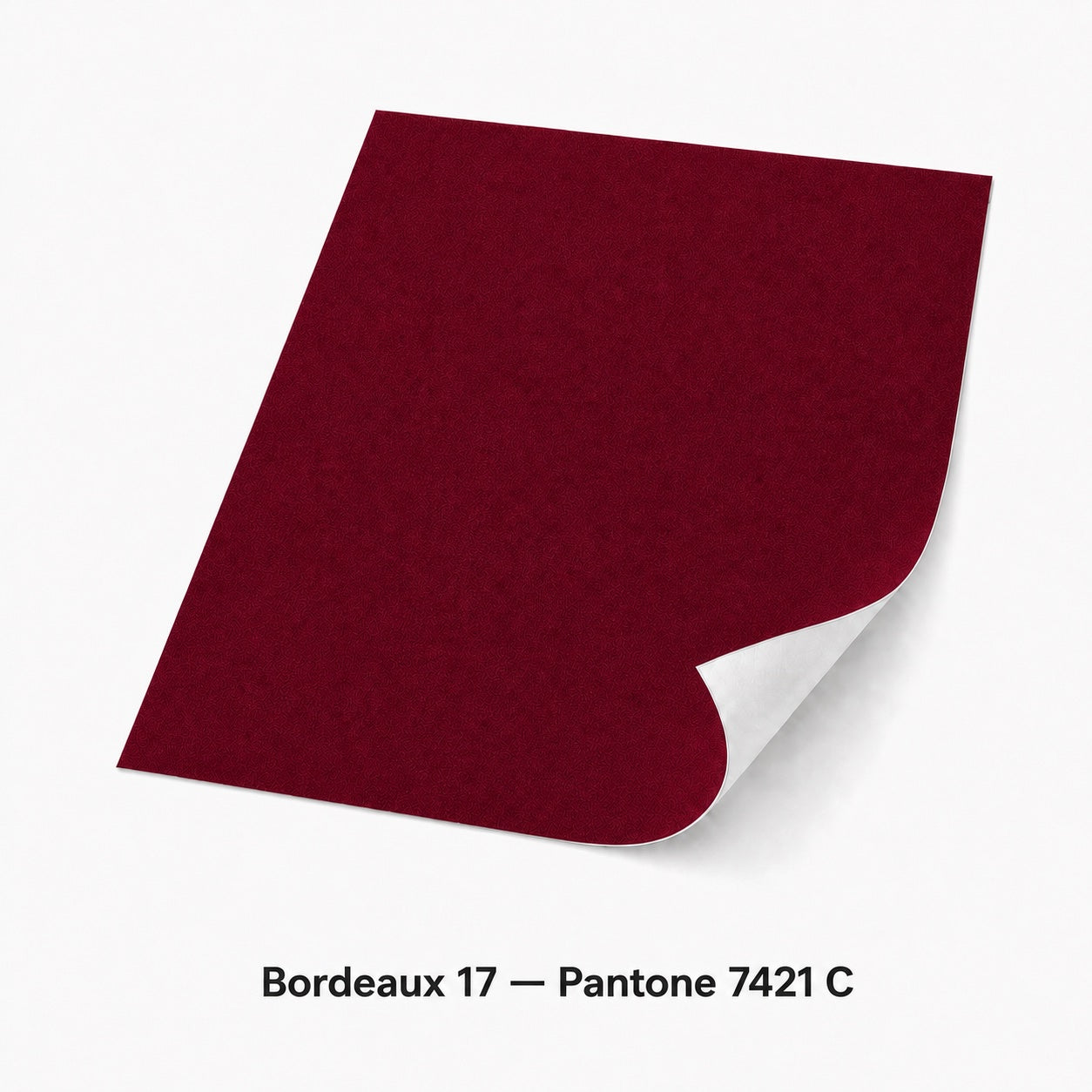 Bordeaux 17 Transfilm heat transfer sheet, Pantone 7421 C