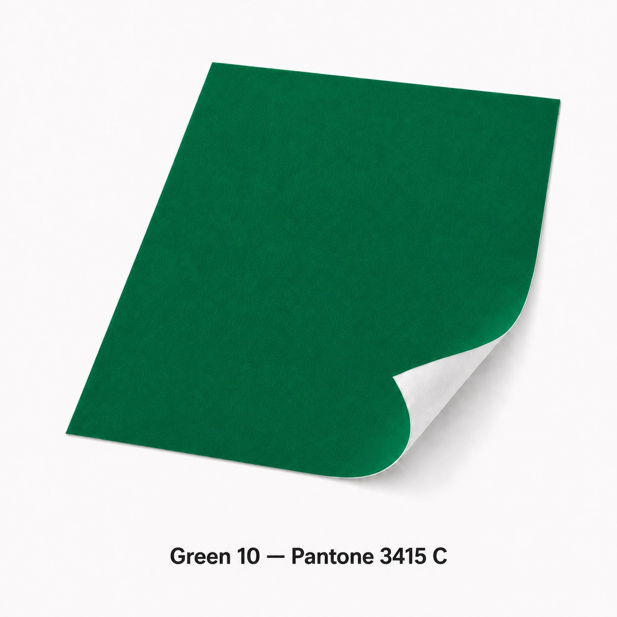 Green 10 Transfilm heat transfer sheet, Pantone 3415 C
