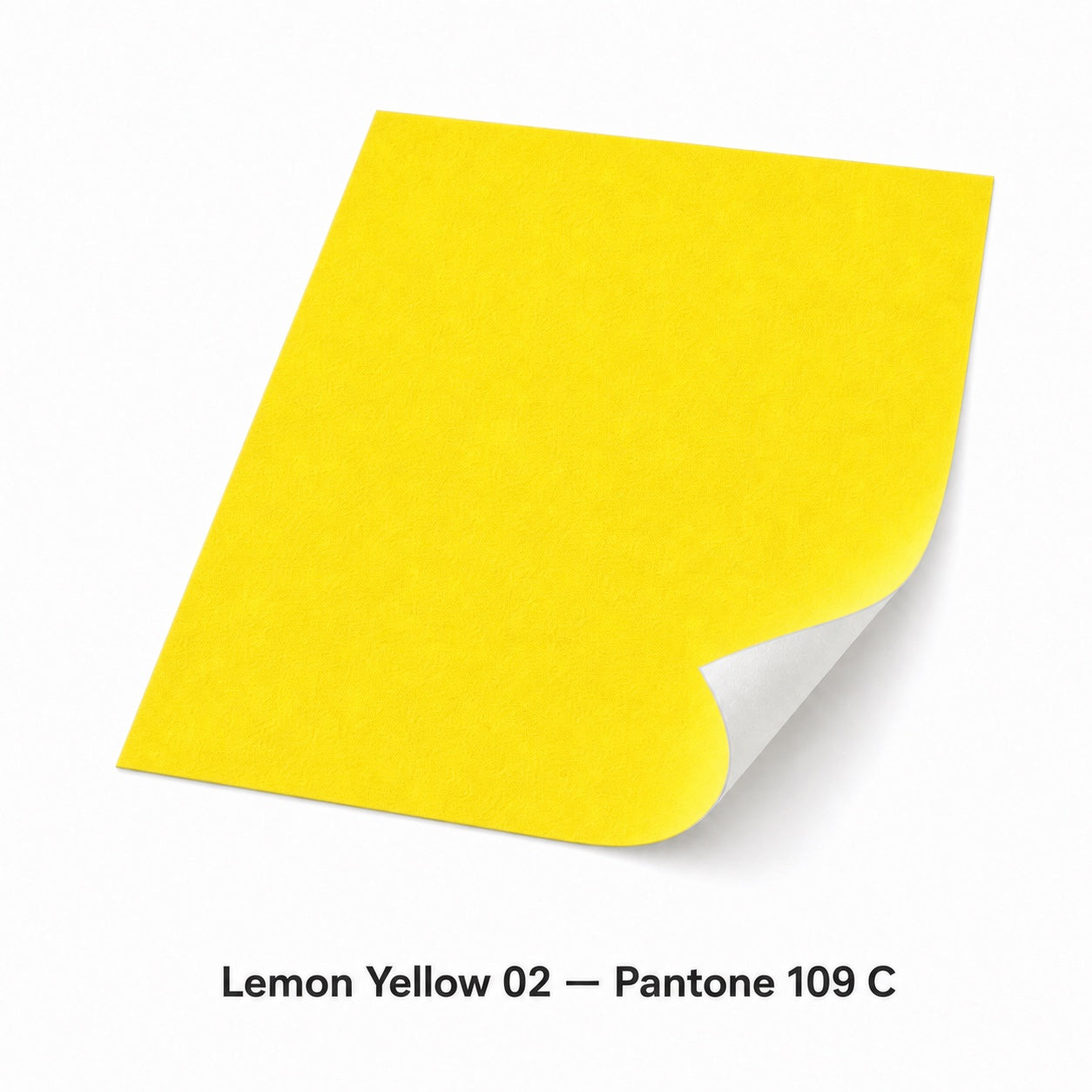 Lemon Yellow 02 Transfilm heat transfer sheet, Pantone 109 C