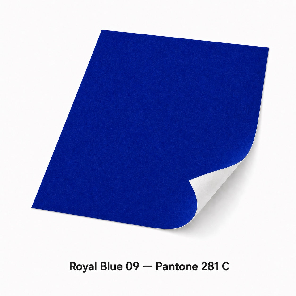 Royal Blue 09 Transfilm heat transfer sheet, Pantone 281 C