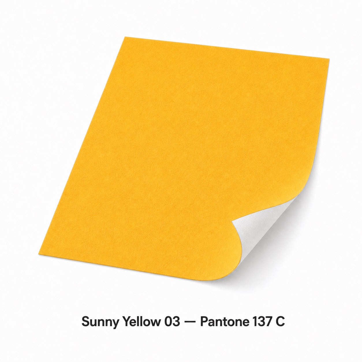 Sunny Yellow 03 Transfilm heat transfer sheet, Pantone 137 C
